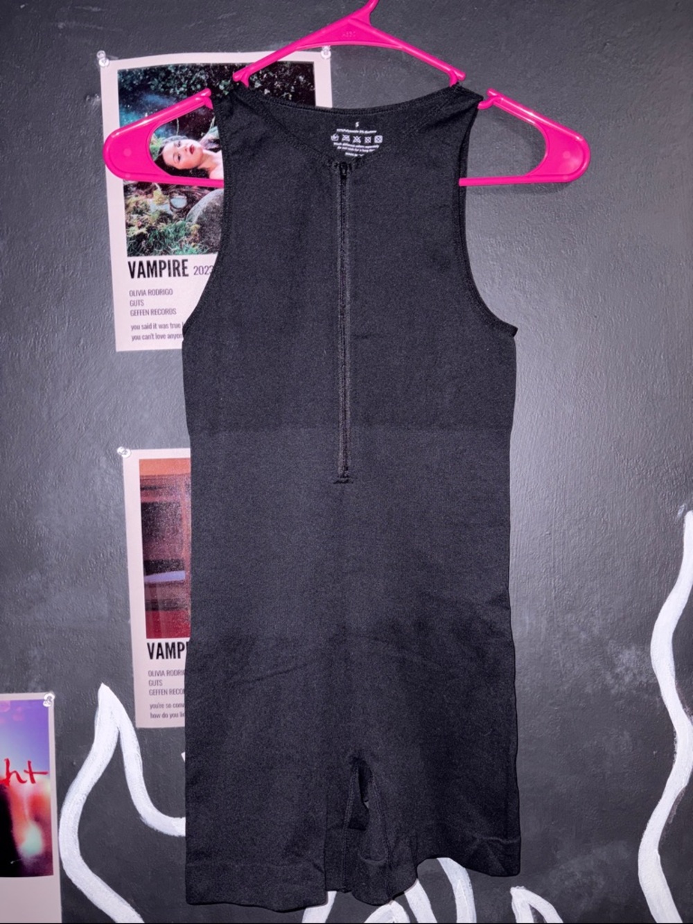 Black Sleeveless Zip Romper